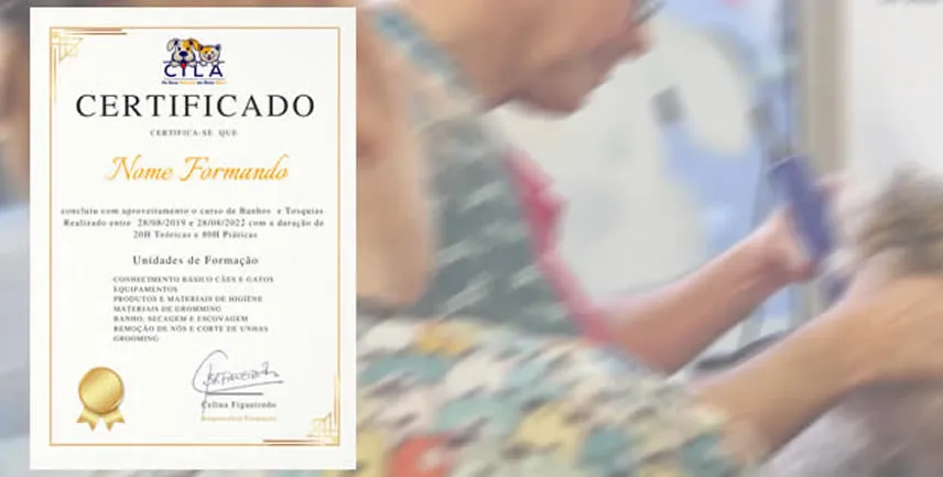 Certificado CILA Banhos e Tosquias