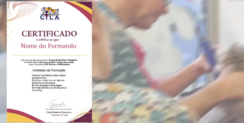Certificado CILA Banhos e Tosquias