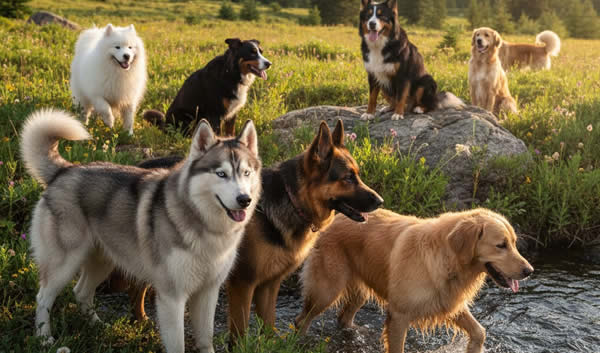 Cães de pelagem dupla que não devem ser tosquiados com máquina